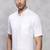 White plain cotton classic shirt men-shirts