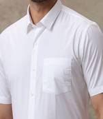 White plain cotton shirt classic men shirts