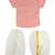 Pink plain cotton blend shirt veshti dhoti-kurta
