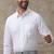 White plain cotton formal shirt - men shirts