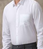 White plain cotton shirt - men shirts