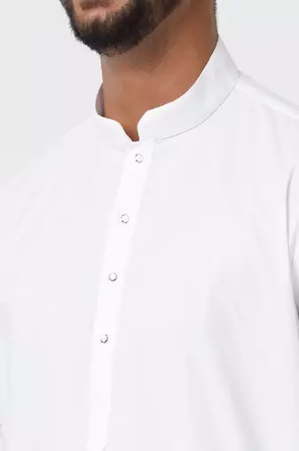 White zari kurta pure cotton dhoti - dhoti-kurta