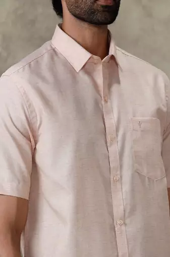 Brown short sleeve shirt ramraj regular fit men shirts