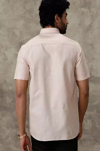 Brown short sleeve shirt ramraj regular fit men shirts