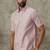 Pink plain null casual men-shirts