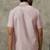 Pink plain null casual men-shirts