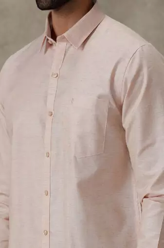 Men brown plain cotton shirt casual men-shirts