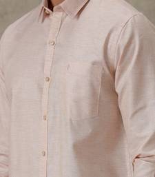 Men brown plain cotton shirt casual men-shirts