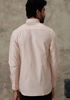 Men brown plain cotton shirt casual men-shirts 3