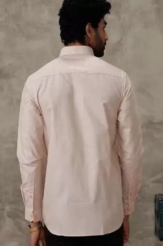 Men brown plain cotton shirt casual men-shirts