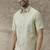 Green plain cotton shirt men-shirts