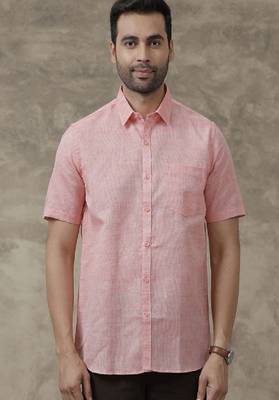 pink cotton men shirt with everyday casual style 1