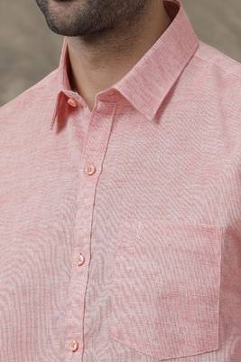 pink cotton men shirt with everyday casual style 2