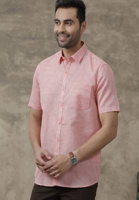 pink cotton men shirt with everyday casual style 3