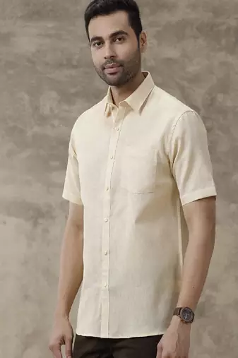 Beige shirt ramraj men shirts