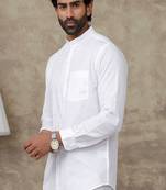 white everyday-wear slim-fit cotton men's shirt