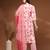 Off white floral printed cotton stitched kurta set with palazzo & dupatta for women