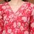 Red floral printed cotton stitched kurta set with palazzo for women