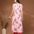 Pink floral printed cotton stitched kurta set with palazzo for women