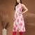 Pink floral printed cotton stitched kurta set with palazzo for women
