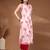 Pink floral printed cotton stitched kurta set with palazzo for women