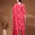 Pink floral printed cotton stitched kurta set with palazzo & dupatta for women