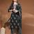 Green floral printed cotton stitched kurta set with palazzo & dupatta for women