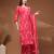 Pink floral printed cotton stitched kurta set with palazzo & dupatta for women