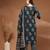 Green floral printed cotton stitched kurta set with palazzo & dupatta for women