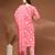 Red floral printed cotton stitched kurta set with palazzo & dupatta for women
