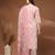 Off white floral printed cotton stitched kurta set with palazzo & dupatta for women