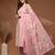 Off white floral printed cotton stitched kurta set with palazzo & dupatta for women