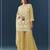 Yellow georgette embroidered sharara set