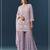 Lavender georgette embroidered sharara set
