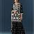 Black georgette embroidered sharara set