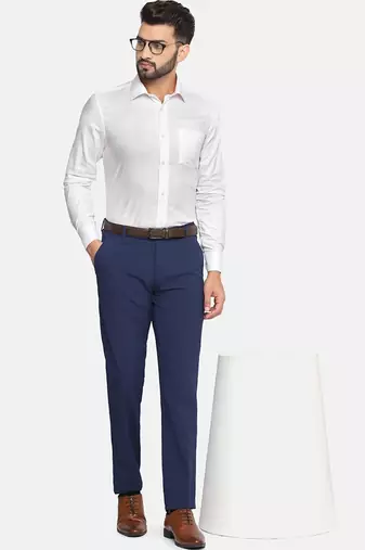 Blue strechable trousers