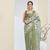 Green warli desing silk blend ready to wear saree