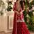 Red faux georgette thread sharara set