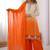 Multicolor faux georgette embroidered palazzo set