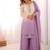 Multicolor faux georgette embroidered palazzo set