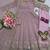 Pink silk blend embroidered flared gown set