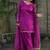 Rani-pink silk blend lace farshi salwar set