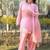 Pink silk blend lace farshi salwar set