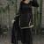 Black silk blend lace farshi salwar set