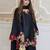 Black silk blend embroidered farshi salwar set