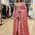 Peach silk blend embroidered palazzo set