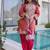 Champagne viscose embroidered farshi salwar set