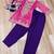 Pink viscose embroidered farshi salwar set