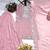 Pink faux georgette embroidered palazzo set