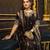 Black faux georgette embroidered kurta set